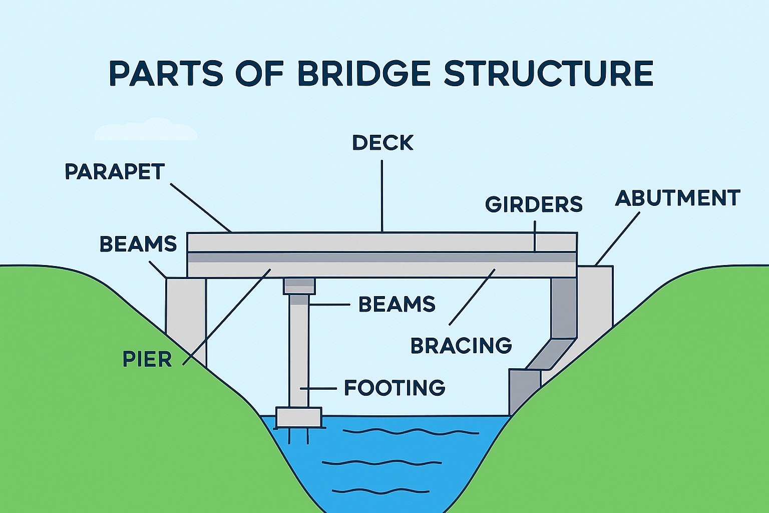 Parts of Bridge Structures