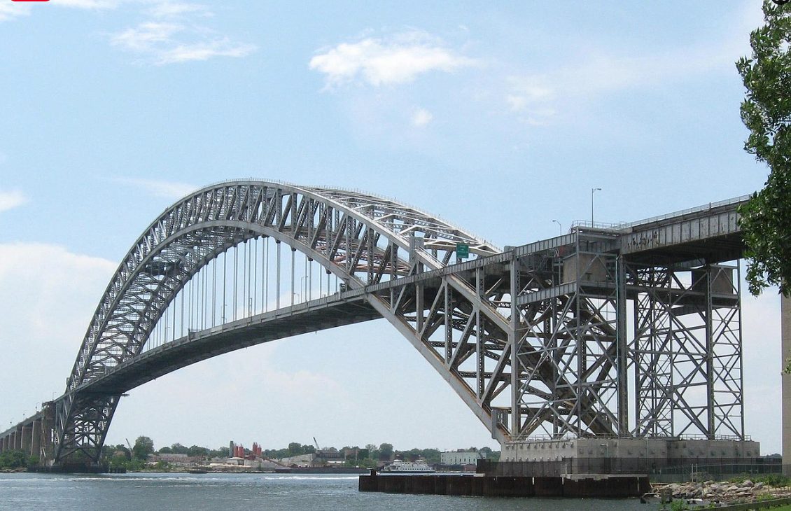 Bayonne Bridge is an arch types of bridge. Bayonne Bridge connects New Jersey with Staten Island, New York City.