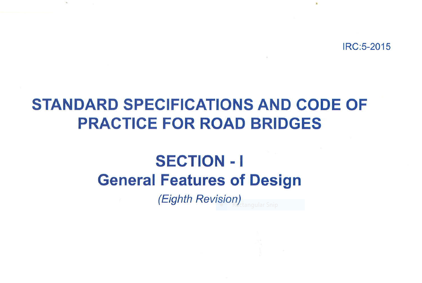 IRC 5-2015 is code of features for bridges
