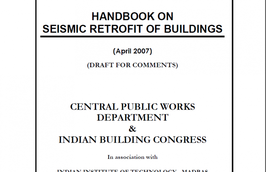 Handbook on Seismic Retrofit of RCC Building