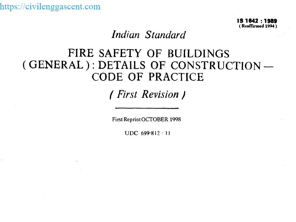 Is 1642 1989 pdf fire safety of buildings 