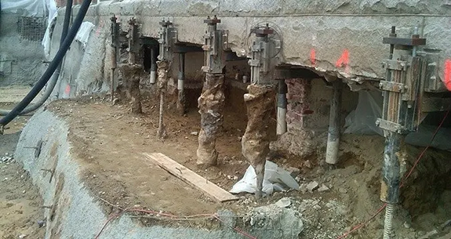 underpinning is method to strengthen the foundation of buildings.