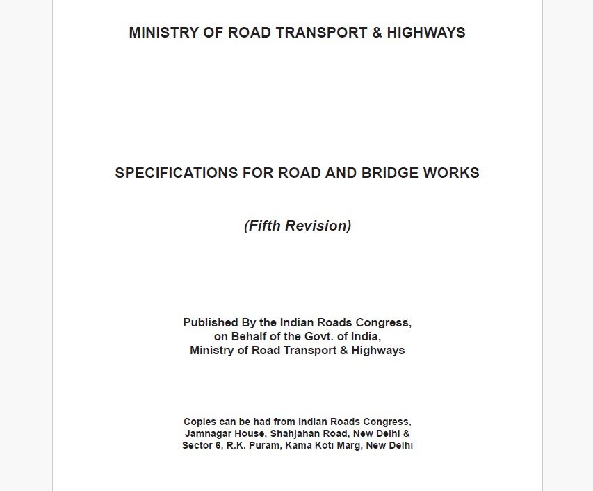MORTH Specifications 2013