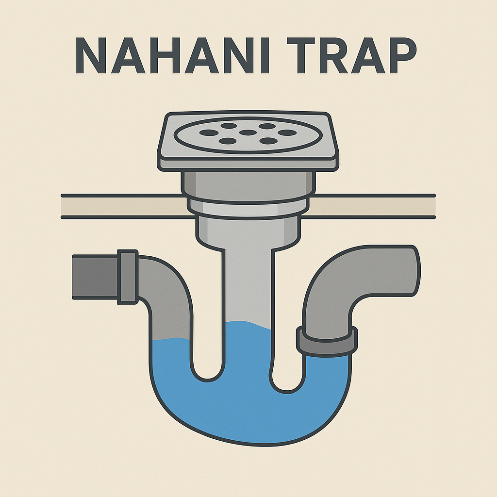 Nahani Trap in plumbing is used to prevent entering foul gases in the room and kitchen.