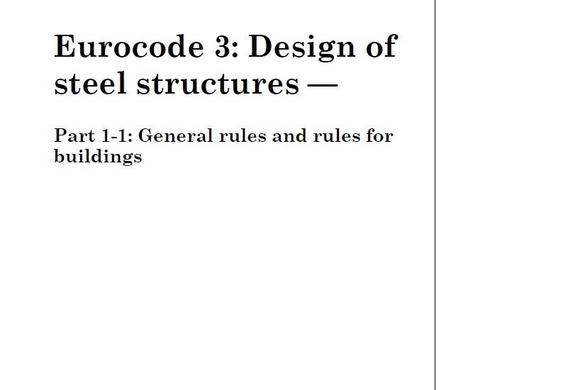 Eurocode 3 Design of Steel Structures