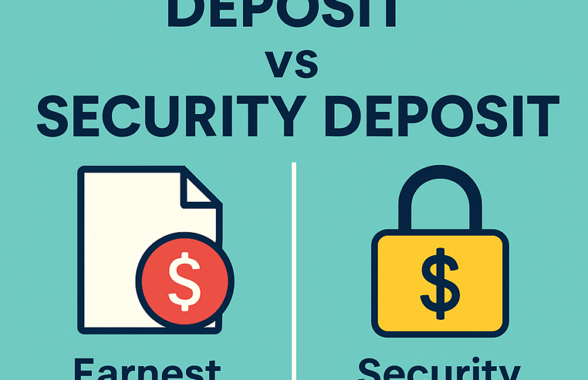 Earnest money deposit and security deposit both are vital in a construction contract. Earnest moneey deposit prevents incompetent contractors from bidding while security deposit is purposed for quality of construction.