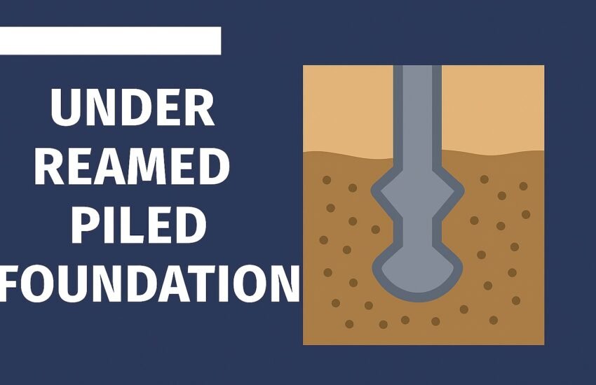 Under reamed pile foundation are widely used in black cotton soil. An under reamed pile foundation may have one, two, or multiple bulbs below the ground.