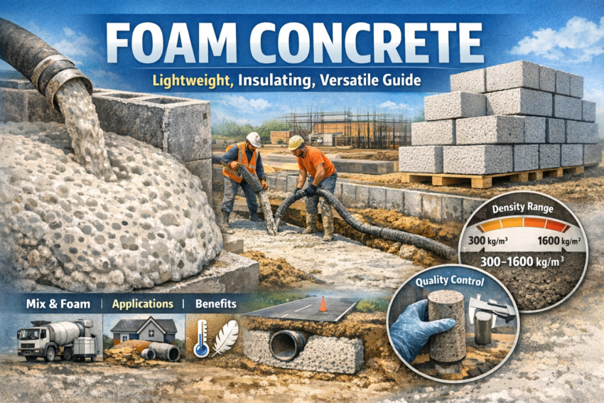 Foam Concrete Guide - Properties, Applications, Tips