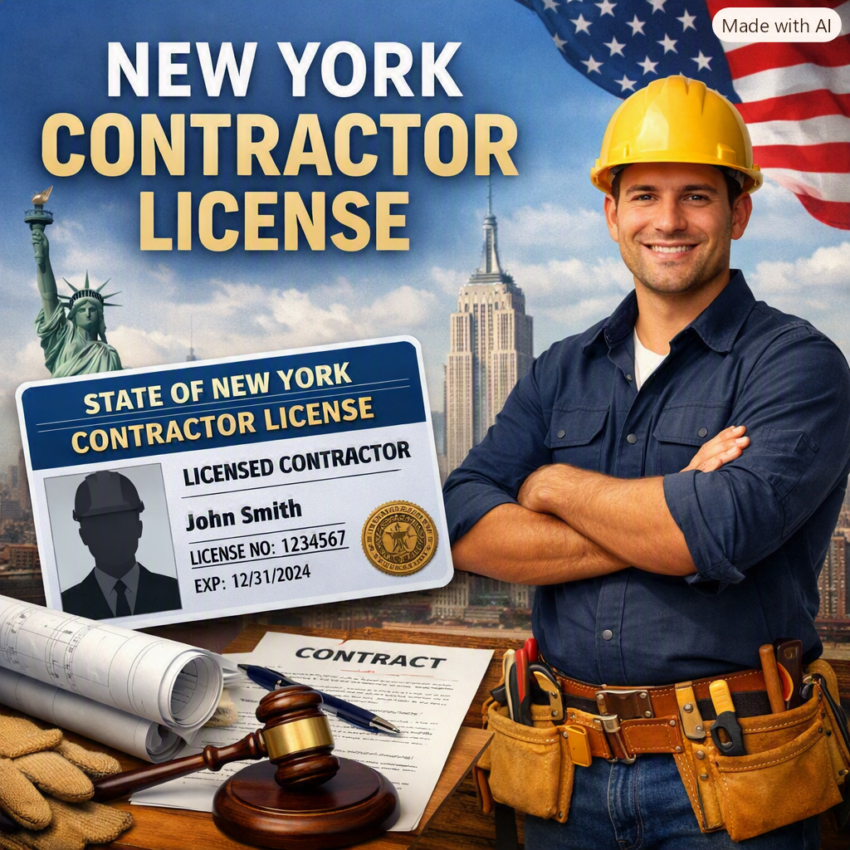 AI Generated image for understanding - New york state contractor license