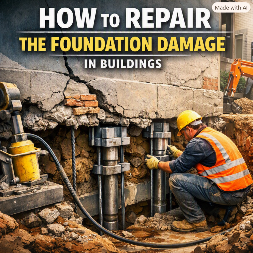 Hpw to repair foundation damage in buildings.